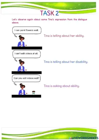 Telling Ability Task 2
