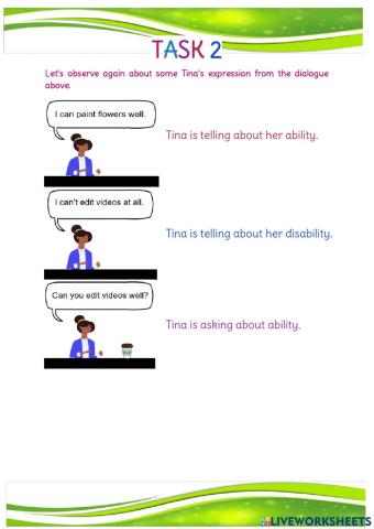 Telling Ability Task 2