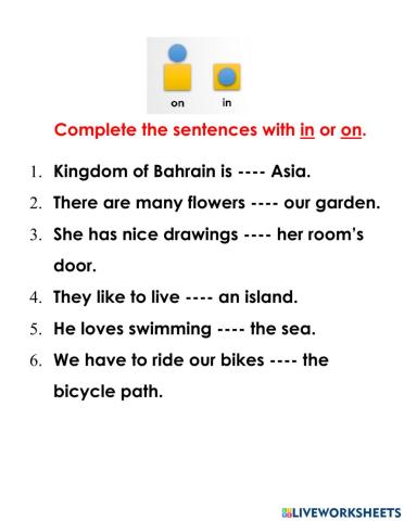 Prepositions (in-on)