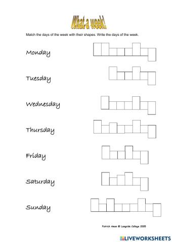 DAys of the Week