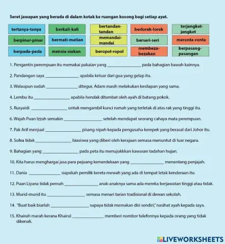 Kata Ganda Separa Berimbuhan