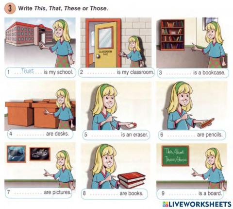 NRU 1. Unit 5. This that these those bài 3