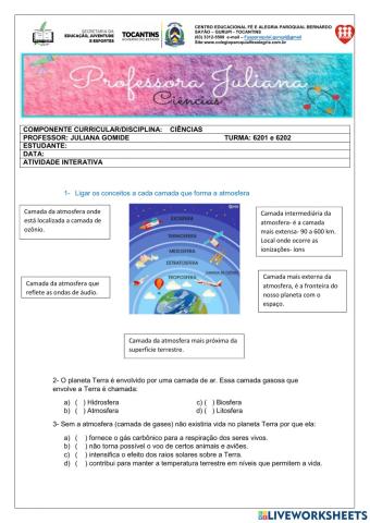 As camadas da atmosfera