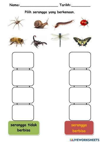 Serangga berbisa tidak berbisa