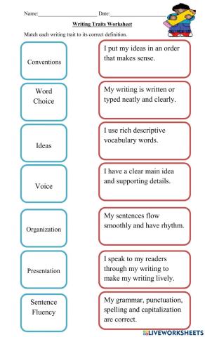 Writing Traits Worksheet