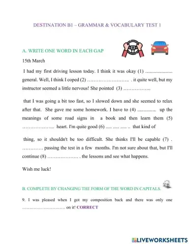 Destination B1 Unit 1-6