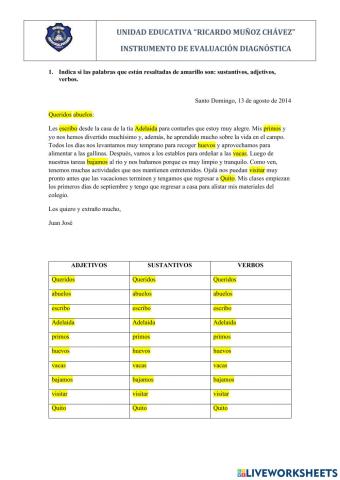 Prueba de diágnostico