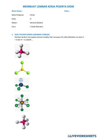 LKPD Digital Bentuk Molekul