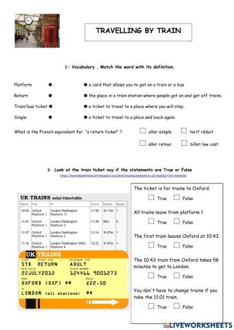 At the train station