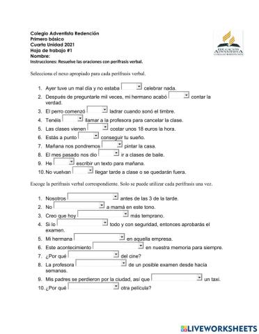 Perífrasis verbales