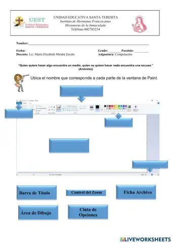 Elementos de la ventana de paint