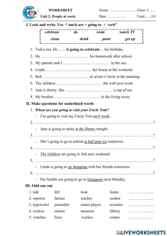 Unit 2: Worksheet 7 (basic)