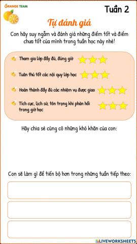 Tự đánh giá - Tuần 2