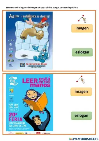 Eslogan e imagen del afiche