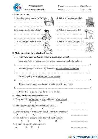 Unit 2: Worksheet 8(Basic)