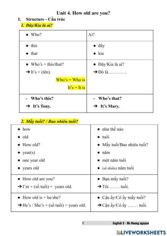 E3U4 How old are you (live)