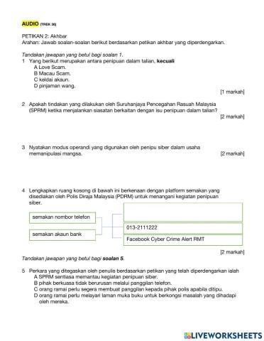 Ujian lisan mendengar (kssm)