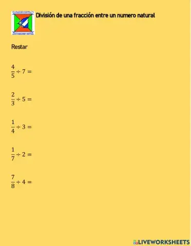 Division de una fraccion entre un numero natural