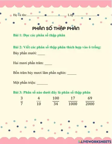 Phân số thập phân