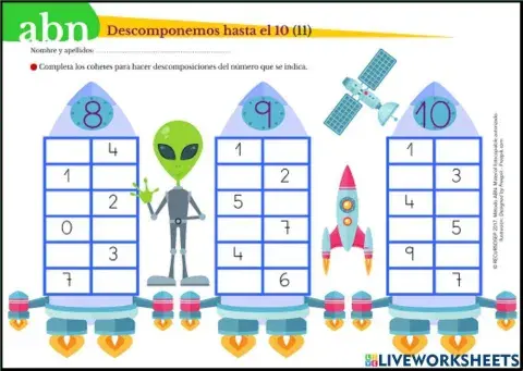 Descomponemos hasta el 10