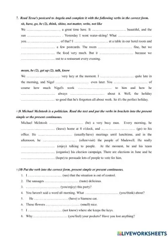 FGS 5 - SB: Present Simple - Cont (Week 1)