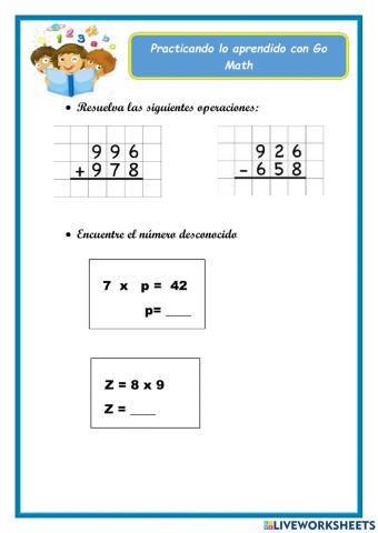 Practicando lo aprendido con Go Math - 12
