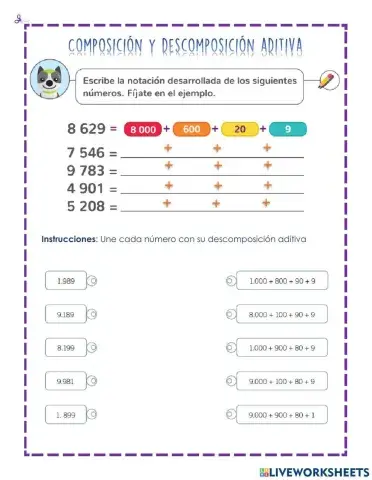 Descomposición de números
