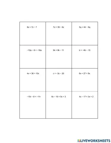 Solving Equations with Variables