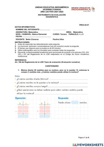 Evaluacion diagnostica