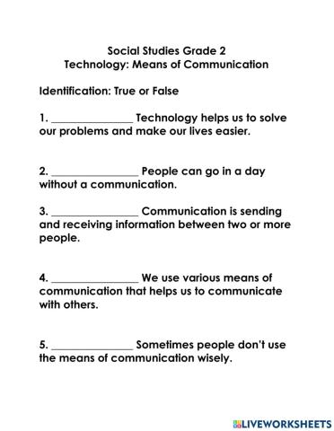 Social Studies grade 2 quiz no. 6