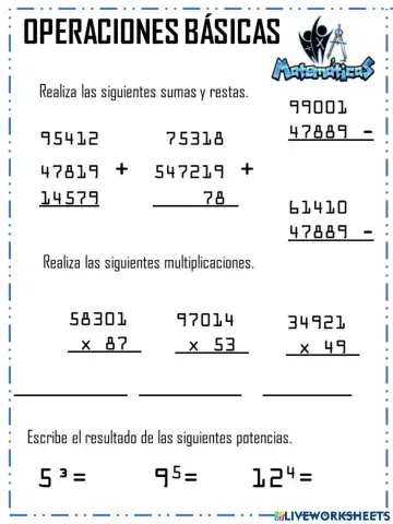 Operaciones básicas