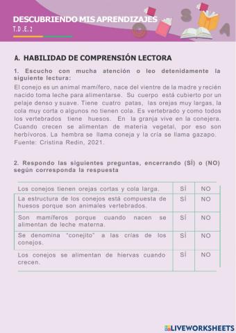 Comprensión Lectora