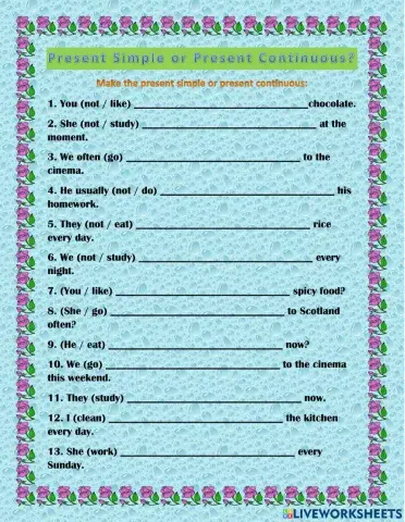 Present Simple vs Present Continuous