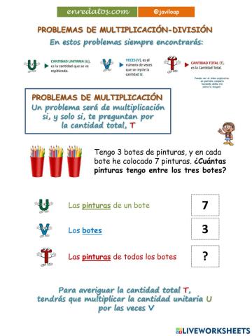 Problemas de multiplicación javiloap