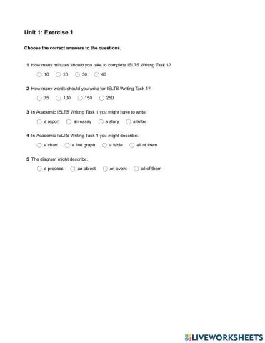 Mindset 1 - Writing Skills Modules - Unit 1 Ex1