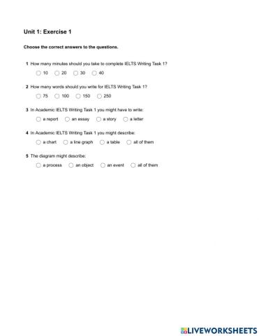 Mindset 1 - Writing Skills Modules - Unit 1 Ex1