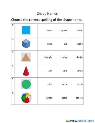 Shape Names
