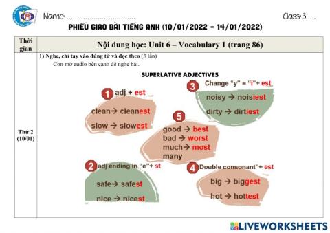 Hướng dẫn học tuần 24 K3