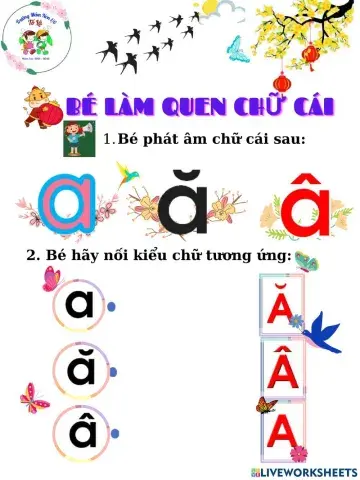 Làm quen chữ cái A Ă Â