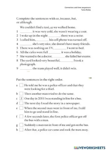 Time sequencers and connectors