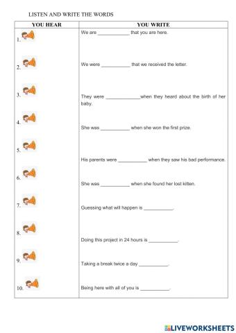 Listen and write the sentences 9