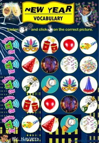 New Year Vocabulary (Listen and click)