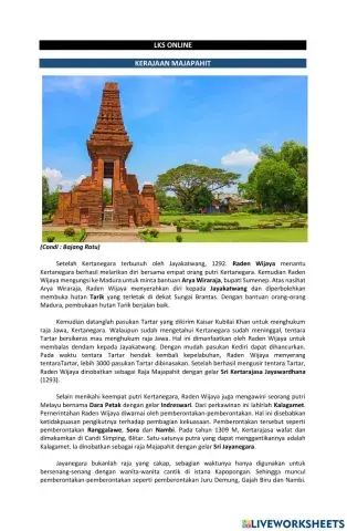 Latihan Soal Kerajaan  Majapahit