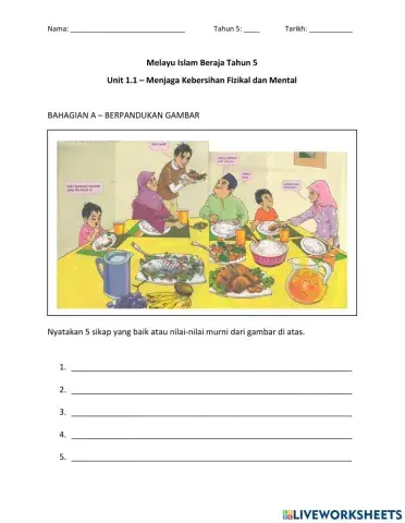 Unit 1 - Tanggungjawab terhadap diri sendiri