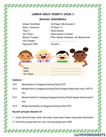 Lkpd b.indonesia kelas 2