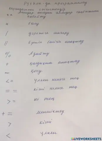 Python программалау тілі