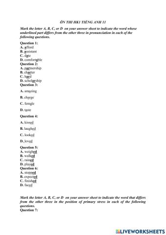 E11 on thi hk1 10-1-2022