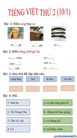 Tiếng Việt thứ 2 (10-1)