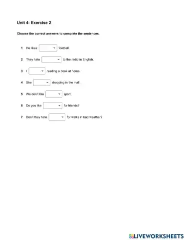 Mindset Foundation - Languague Builder Skills Modules - Unit 4 Ex2