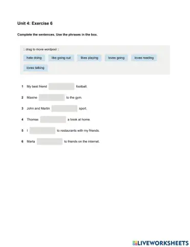 Mindset Foundation - Languague Builder Skills Modules - Unit 4 Ex6
